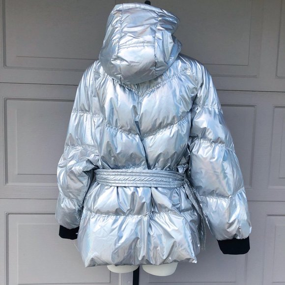 7 For All Mankind Hooded Belted Down Parka - Picture 6 of 8